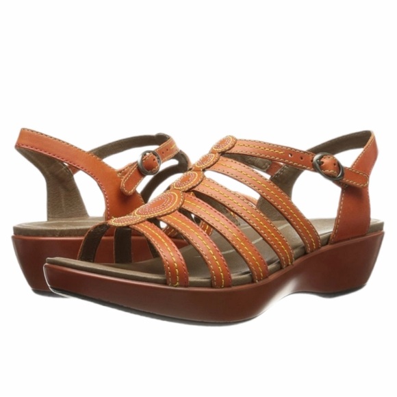 Dansko Sandals Drea Tangerine Orange Womens size 38 shoes - Picture 12 of 12